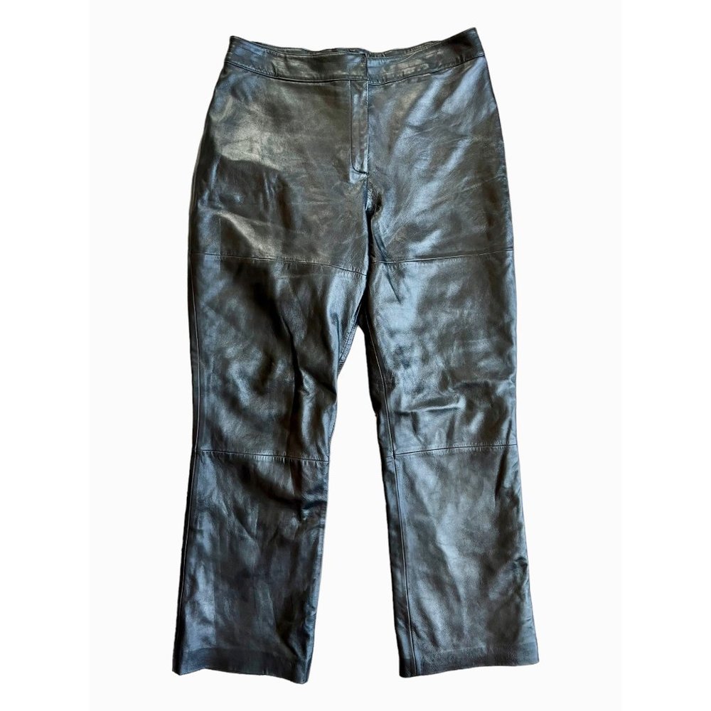 Harold's Vintage Black Leather Pants//Size 4//Genuine Leather